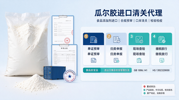 天津港瓜尔胶进口清关代理哪家比较专业